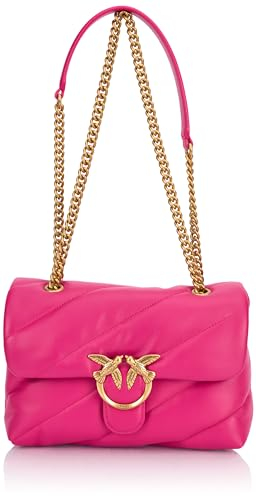 Pinko Love Puff Classic CL Sheep Nappa, Borsa Donna, N17Q_Pink Antique Gold, Taglia Unica