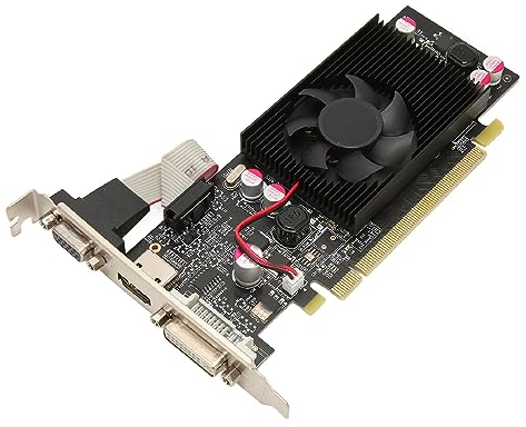VBESTLIFE GT210-Grafikkarte, 1 GB DDR2 64 Bit 589 MHz Grafikkarte, PCI Express 2.0 PC-Gaming-Grafikkarte mit Lüfter (GT210 1 GB DDR2 64 Bit)