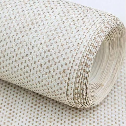 Hand Weaved Wood Grass Paper Wallpaper, Grasscloth Wallpaper Textured Accent Wall Covering, Natural Grass Cloth Wallpaper Roll, Natural Fiber Wallpaper for Bedroom, Backdrop, Bathroom (Size : 5PCS)