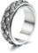 GTHIC Edelstahl Auge der Vorsehung Spinner Ring für Männer Frauen Silber Gothic Ring Alle Sehen Rotierende Band Vintage Evil Eye Fidget Ringe Für Angst Schmuck Ringe Größe 13