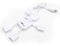 Homoyoyo Creative People Shape USB Splitter Hub 4 Ports Data Expansion for Laptops and PCs High-Speed USB 2.0 Whimsical Design White