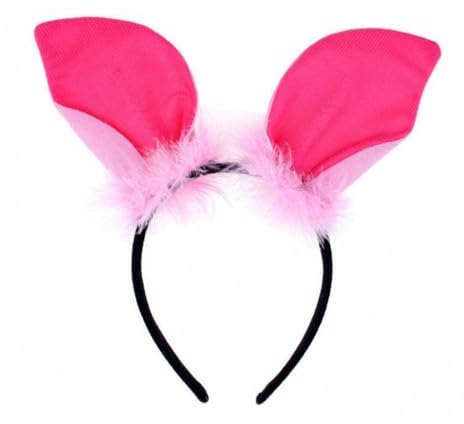 Zeayebsr 1PCS Serre Tete Enfant,Coiffe d'animal de Dessin animé de Cochon volantBandeau avec Oreilles de - Blanc et Rose - Accessoire de Costume de Robe de Fantaisie,Deguisement