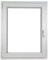 ALUCON Fenster 600x1000 mm – Kunststofffenster 60x100 cm – Flügelfenster Innen Weiß/Außen Weiß – DIN Links