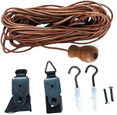 Meiliyizu Kit di accessori per la riparazione di tende, corde di sollevamento per tende avvolgibili, strumento di sollevamento per tende a rullo in bambù, parte di ricambio, stile 1