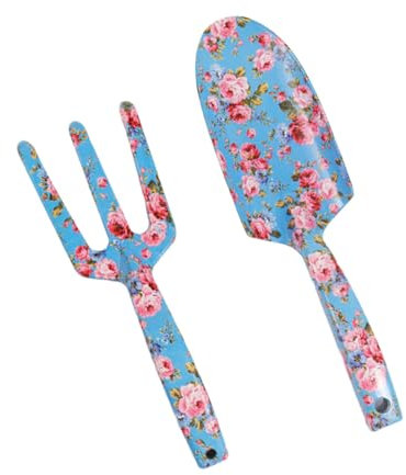 Gartenwerkzeug-Set, Handkelle, Gabel mit schönem Blumenmuster, tolles rostbeständiges Gartenwerkzeug