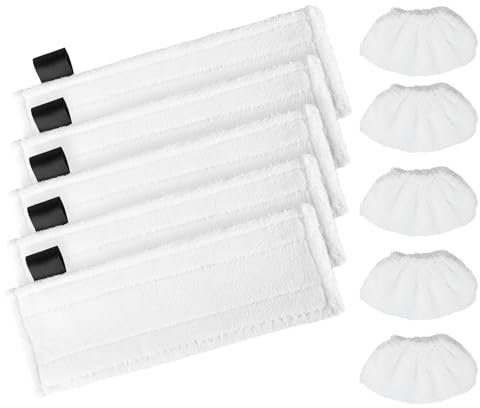 10Pcs Microfibre Cloth Set Compatible for Karcher Steam Cleaner Pads for Kärcher EasyFix SC1 SC2 SC3 SC4 SC5, Microfibre Cloth Cover Pads Set, Replacement Cloths for Karcher, Steam Cleaner Accessories