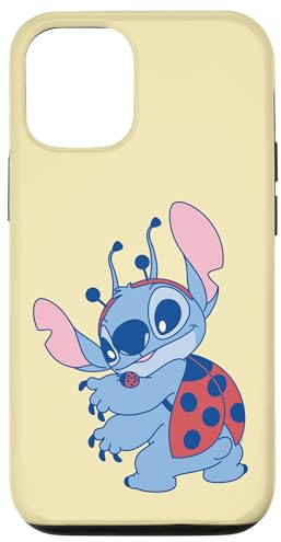 Hülle für iPhone 12/12 Pro Disney Lilo & Stitch Cute Pastel Spring Ladybug Stitch