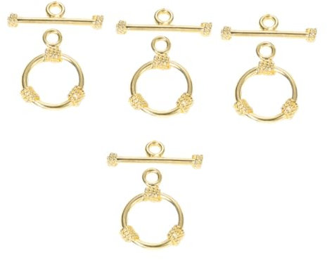 DIYEAH Leichtes Verschluss-set Zur Schmuckherstellung 4-teilig T-bar-verschluss Verschluss Für Die Schmuckherstellung Mit Armbändern Und Halsketten