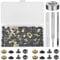 Druckknöpfe Ohne Nähen Set - 50 Sets10 mm Druckknöpfe mit Zange Set mit 4-teiligem nstallationswerkzeug, Leder-Nieten-Druckknöpfe zum Nähen von Kleidung, Taschen, und Heimwerkerarbeiten(Schwarz)