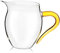 Homoyoyo Coppa discreta brocca per latte e panna brocca per tazza da tè brocca di servizio bevanda chiaro Jug di brocca con coppa tazza di tè trasparente latte di brocca Bicchiere