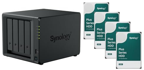 agemeo NAS DiskStation DS925+ con 4x disco rigido 6TB HAT PLUS e 4GB RAM, totale: 24 TB