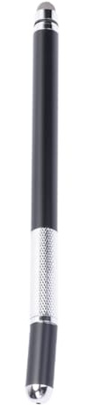 Metal Dual Touch Stylus Pen for Phone and Tablet Black | Slim Capacitive Pencil, Natural Writing Feeling, Note-taking and Checking Email