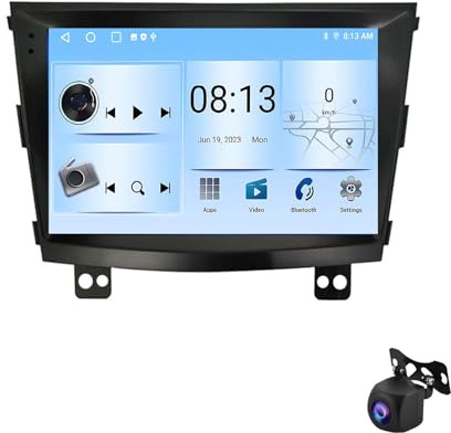 Autoradio à écran Tactile Android 13 de 9 Pouces avec Navigation GPS pour SsangYong Tivoli (2014-2017), Radio multimédia avec Bluetooth 5.0, DTS, Carplay, caméra de recul, SWC.