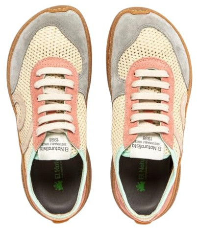 El Naturalista Damen sportliche Schnürer OROEL, Frauen Schnürhalbschuhe,Wasser-abweisend,wechsel-Fussbett,mikrofaser,Multi Candy,37 EU / 4 UK