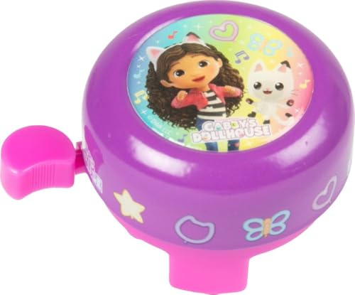 Tataway Campanello Metallo Gabby's Dollhouse Per Bici Bambini - Campanello Bicicletta Con Suono Chiaro, Design Colorato Con Personaggi Gabby, Montaggio Facile Su Manubrio