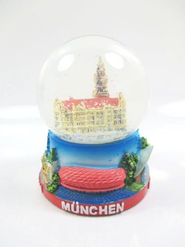 München Rathaus Schneekugel Snowglobe Germany Arena Glockenspiel Marienplatz !