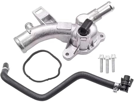Thermostat mit Gehäuse 25192985 Thermostatgehäuse Wasserauslass mit Rohr passend für Opel Astra J Adam Corsa D Meriva B A14XEL A14XER OEM 1338022 55562048(Thermostat Housing)