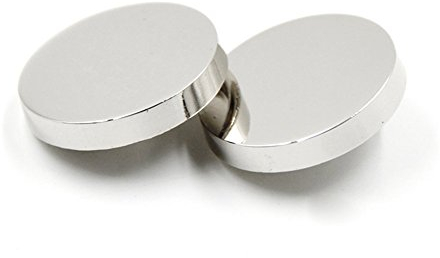 Bestowal 10PCS Metall Flache Knopf Frauen Klage Woolen Mantel Knopf Mann Jacken Knopf Hemd Klage Hose Knopf Runder Geformter Nähender Knopf (Silber, 25mm)