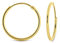 Miore Schmuck Damen glänzende Creolen Ohrringe aus Gelbgold 14 Karat / 585 Gold