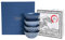 TOKYO design studio Nippon Blue 4-er Schalen-Set blau-weiß, Ø 15 cm, ca. 500 ml, asiatisches Porzellan, Japanisches Design mit blauen Mustern, inkl. Geschenk-Verpackung