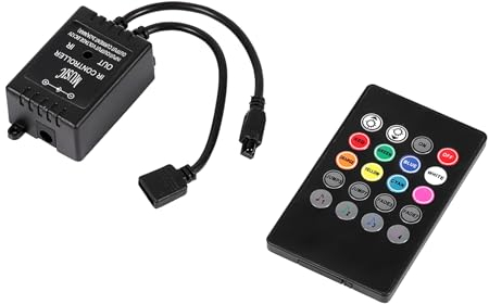 GLOGLOW Tragbare LED Musik Controller 20 Tasten IR Remote Sound Sensor Controller für RGB Flexible Farbe Streifen Lichter mit Sound Aktivierung Funktion