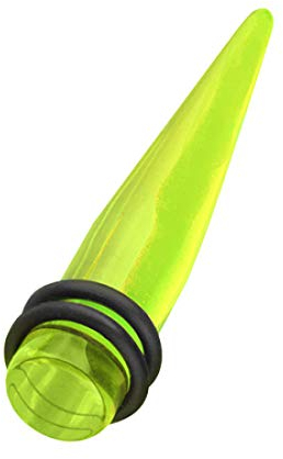 Piersando Dehnungsstab Ohr Piercing Dehnstift Dehner Ohrdehner Dehnstab Flesh Tunnel Plug Expander Taper Stab Gerade Grün 10mm