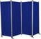 Angerer Freizeitmöbel GmbH Paravent - Raumteiler & Raumtrenner Sichtschutz - Outdoor Paravent für Windschutz & Schatten auf Balkon (4-teilig, Swingtex blau)