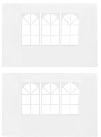 vidaXL 2X Paredes Laterales de Carpa de Fiesta con Ventana Blanco Cenadores