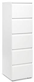 Newfurn Sideboard Kommode Modern Anrichte Highboard Mehrzweckschrank II 40x131x 45 cm (BxHxT) II [Nikita.Fourteen] in weiß/Weiß Wohnzimmer Schlafzimmer Esszimmer