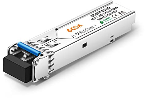 6COMGIGA Gigabit SFP Transceiver, 1000BASE-LX Modul kompatibel für Cisco GLC-LH-SMD, Ubiquiti, Netgear, D-Link, Supermicro, Mikrotik (DDM, 1310 nm, 10 km)