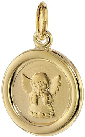 trendor Engel-Anhänger für Kinder 333 Gold 8 Karat 12 mm liebevoller Goldanhänger für Mädchen oder Jungen, Engelanhänger für Kids, toller Goldschmuck 75107