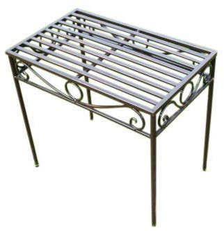 Versailles Metal Side Table or Plant Stand in Antique Bronze Finish (Mid Size)- Ideal for the Home or Garden