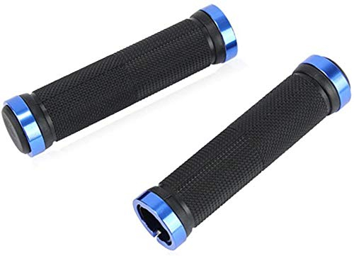 ZOOENIE Fahrradgriffe Fahrradlenker MTB Griffe, Mountain Bike Grips Lock auf Fahrrad Lenker Grip Auch für BMX Floding Bike, Doppel Verriegelung, für Die Durchmesser 20-22mm Lenker (Blau)