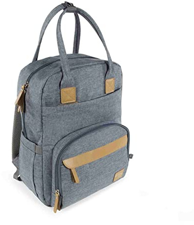 Walking Mum. Baby Nature Ocean Wickeltasche für Kinderwagen, vielseitiges Design mit kurzen Griffen und Schultergurten – Marineblau – Maße 40 x 30 x 20 cm.