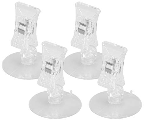 TEHAUX 4 Stück Aquarium Saugnapf Clip Fische Gemüse Seetang Saugnapf Klemme Futterhalter Fütterungswerkzeug für Aquarium Aquarium Zubehör 2