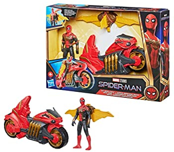 Marvel Spider-Man, Super arachno-moto avec figurine Spider-Man ailée amovible, dès 4 ans