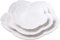 KKGUD Lot de 3 assiettes de service mignonnes en céramique en forme de fleur de cerisier (blanc)