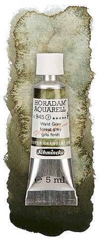 Schmincke – HORADAM® AQUARELL, Super Granulation, Wald Grün, 5 ml, sehr stark granulierende Farbtöne, feinste, supergranulierende Aquarellfarben