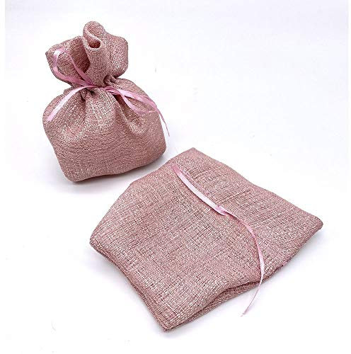A&D 10X Sacchetto Portaconfetti Rosa Antico 8x12 cm Made in Italy bomboniera