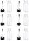 Healifty 6pcs 20ml Empty Nail Polish Bottle Refillable Nail Polish Nail Touch Up Bottle with Brush for Nail Make Up