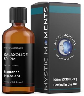 Mystic Moments | Galaxolide 50 IPM | 100ml | Ingrédient parfumé aux notes de notes florales, fraîcheur, douceur pour parfums, savons, bougies et cosmétiques.