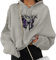 ORANDESIGNE Damen Sweatshirt Pullover Teenager Mädchen Hoodie Herbst Winter Hoodie Frauen Pullover Oberteile Langarmshirt Kapuzenpullover Mode Bequem Casual Pulli mit Kordel und Taschen A Grau S