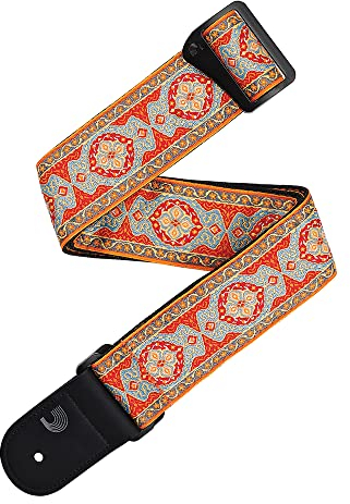 Gewebter Gitarrengurt Eco-Comfort mit persischem Muster, Gelb
