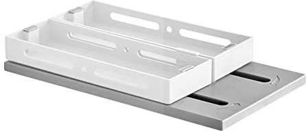 Teahutty Portaspezie a 1 livello, multifunzione rotante per spezie, organizer da cucina estraibile, porta bottiglie di sale per spezie