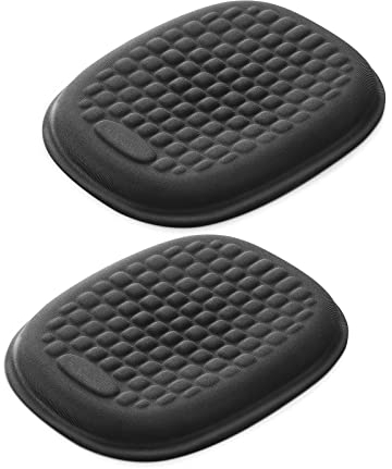 Vaydeer Wrist Rest Pad - Ergonomischer Ellbogenschützer mit Gel-Armlehne für Schreibtisch, Armlehnenstütze aus Memory Foam Schaumstoff für Büro, Gaming, Computer, Laptop, Mac – Schwarz, 1 Paar