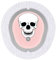 Aufkleber Sticker für Dexcom G7 Sensor 2x Totenkopf myDili Diabetes-Zubehör Farbe rosa