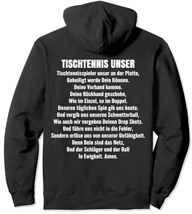 Ping Pong Tischtennis Unser Gebet Tischtennis Pullover Hoodie