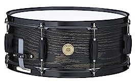 TAMA Woodworks Snaredrum 14x5,5 Zoll - folierter Kessel in Black Oak Wrap mit schwarzer Kesselhardware (WP1455BK-BOW)