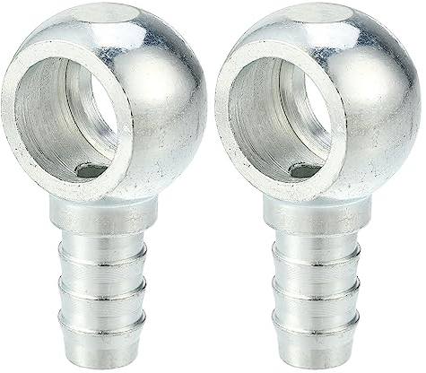 A ABSOPRO Hohlschraube 2 Stück Motorrad Hohlschrauben Bremsleitung Banjo Fitting Kraftstoffleitung Adapter 18mm ID 16mm OD