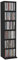 Homgoday CD Cabinet with 6 Compartments, Engineered Wood CD Tower CD Storage Cabinet, DVD Storage Cabinet, CD and DVD Shelf for Living Room, Bedroom, Office